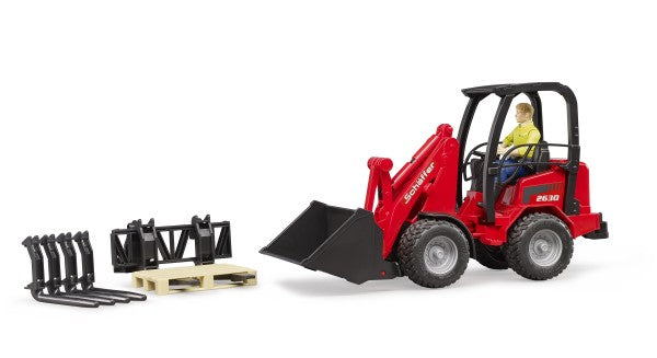 Bruder Schäffer Compact Loader 2630 with Figure and Accessories