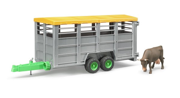 Bruder Livestock Trailer with One Cow