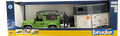 Bruder Land Rover Defender with Horse Trailer