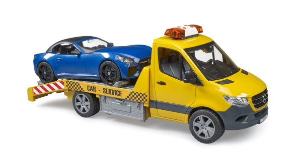 Bruder MB Sprinter Car Transporter with Light, Sound and Bruder Roadster