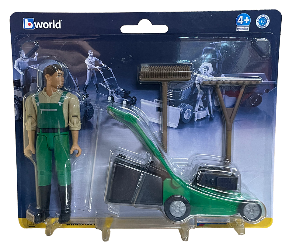 Bruder Farmer with Lawn Mower