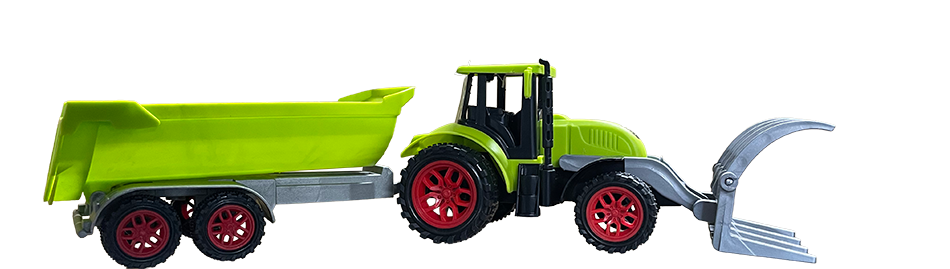 Friction Farm Tractor with Trailer & Bucket