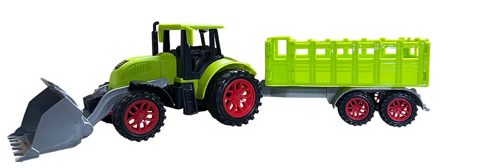 Friction Farm Tractor with Trailer & Bucket