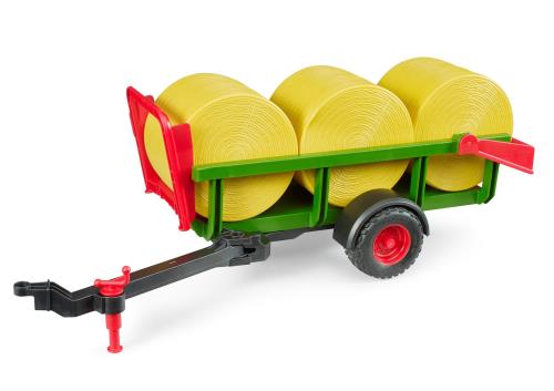 Bruder Self loading bale trailer + 3 bales