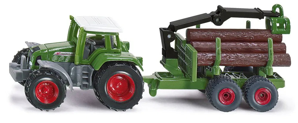 SIKU 1645 Fendt Favorit 926 with Forestry Trailer