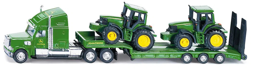 SIKU 1837 1:87 John Deere Freightliner with 2 John Deere Tractors