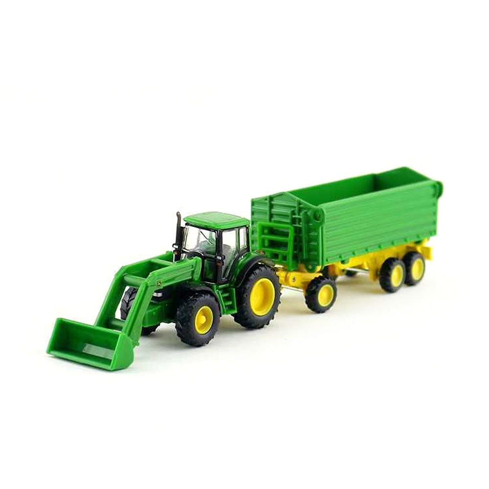 SIKU 1843 John Deere with Front Loader and Trailer