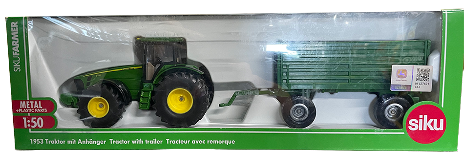 SIKU 1953 John Deere 8430 with Tipping Trailer