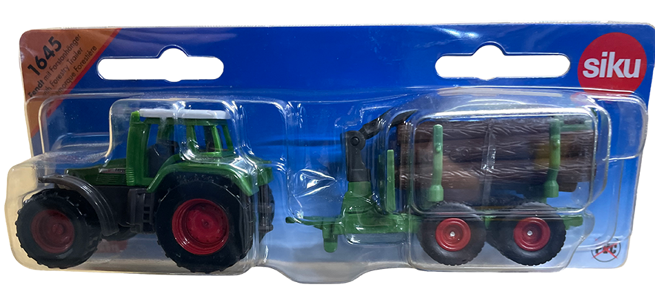 SIKU 1645 Fendt Favorit 926 with Forestry Trailer